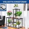 DanDiBo Blumenregal indoor Metall Schwarz 4 Ebenen 96579 Blumentreppe Modern Pflanzentreppe Design Pflanzenregal Bild 3