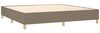 vidaXL Boxspringbett mit Matratze Taupe 200x200 cm Stoff, Härtegrad: H2 [3142285] Bild 4
