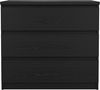 Dmora - Kommode Lilou, Mehrzweckkommode, Schlafzimmerkommode, Schrank mit Schubladen, 77x50 h68 cm, Schwarz Bild 5