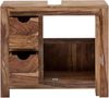 Rustikaler Waschbeckenunterschrank Lagos aus Palisanderholz, 70x63x30 cm, braun, lackiert, mit Stauraum Bild 5