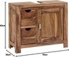 Rustikaler Waschbeckenunterschrank Lagos aus Palisanderholz, 70x63x30 cm, braun, lackiert, mit Stauraum Bild 3