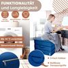 KESSER® Klappmatratze Gästematratze 3-fach Faltmatratze faltbar zum Sitzhocker | Schaumstoff 25kg/m³ extra dick 15cm atmungsaktiv waschbar abnehmbarer Bezug | Matratze inkl. Camping Tragetasche Dunkelgrün, 75 x 195 x 15 cm Bild 4