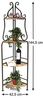 DanDiBo Eckregal Bücherregal mit 4 Ablagen Regal Malega 12061 aus Metall und Holz 145 cm Badregal Aufbewahrungsregal Leiterregal Bild 2