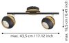 Eglo 95483 Spot Nocito Stahl schwarz, gold GU10-LED 2X3W L:36cm Bild 5