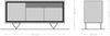 Sideboard Stonegrace 145 cm Akazie Natur 3 Türen 1 Fach Steinfurnier V-Fuß Bild 3