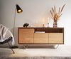 Sideboard Stonegrace 145 cm Akazie Natur 3 Türen 1 Fach Steinfurnier V-Fuß Bild 4