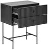 Nachttisch mit 2 Schubladen COVENTRY Schwarz Bild 4
