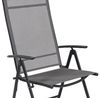 2 Stück Garten Klappstuhl Hochlehner Metall - Textilen Anthrazit 7 Pos Bild 5