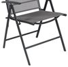2 Stück Garten Klappstuhl Hochlehner Metall - Textilen Anthrazit 7 Pos Bild 4