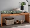 Lomadox Schuhbank CUENCA-137, 120 cm breit, Buche Massivholz, 3 Schubkästen mit Rollen Bild 2