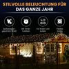 Gartenpirat LED-Lichternetz flexibel 3x2 m 4x2 m oder 3x3 m 200 LED warmweiß mit Timer-Funktion Lichterkette Netz Beleuchtung außen innen Bild 2