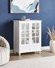 Sideboard mit Glastüren CARLET 71 cm Weiß Bild 2