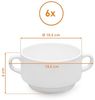 Spetebo Geschirr-Set Feinkeramik Suppentasse 200 ml weiß mit Henkel - 6er Set (1-tlg), 6 Personen, Feinkeramik, Lebensmittelecht und Spülmaschinenfest Bild 2