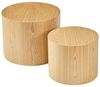 NJLyuhome Couchtisch Wohnzimmertisch, 2-teiliges Beistelltisch-Set Holzoptik aus MDF (2-St), rund & platzsparend – Durchmesser 38 cm/32 cm, Höhe 48 cm/38 cm Bild 3