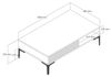 Dmora - Wohnzimmertisch Diadem, Niedriger Wohnzimmertisch, Kaffeeregal, Couchtisch für Sofa, 105x60h33 cm, Walnuss und Anthrazit Bild 2