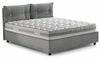 Talamo Italia - Doppelbett Petra, Bettkasten mit Stoffbezug, 100 % Made in Italy, Öffnung vorne, inklusive Matratze 160x200 cm, Grau Bild 3