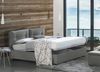 Talamo Italia - Doppelbett Petra, Bettkasten mit Stoffbezug, 100 % Made in Italy, Öffnung vorne, inklusive Matratze 160x200 cm, Grau Bild 4