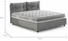Talamo Italia - Doppelbett Petra, Bettkasten mit Stoffbezug, 100 % Made in Italy, Öffnung vorne, inklusive Matratze 160x200 cm, Grau Bild 2