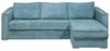 Vente-unique - LORETO Sofa SamtStoff Blau - B 223 cm152 cm x H 90 cm x L 278 cm Bild 2