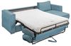 Vente-unique - LORETO Sofa SamtStoff Blau - B 223 cm152 cm x H 90 cm x L 278 cm Bild 3