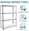 Simonrack Schwerlastregal, Lagerregal, 150 x 120 x 50 cm, Metallregal, Kellerregal, Biegestelle 200 kg, 4 Fachböden, Anthrazit/Weiss - Simonclick Bild 5