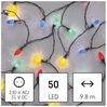 EMOS LED-Lichterkette im Retrostil, 9,8m Weihnachtslichterkette + 5m Zuleitung, 50 LEDs, 8 Lichtmodi, Netzteil, IP44 für Innen und Außen, Multicolor Bild 3