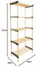 BAKAJI Modulares schmales Regal mit Regalen aus Naturholz, 5 Ablagen, Badezimmermöbel, Eingangshalle, Größe 28 x 49 x 27 cm Bild 3