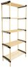 BAKAJI Modulares schmales Regal mit Regalen aus Naturholz, 5 Ablagen, Badezimmermöbel, Eingangshalle, Größe 28 x 49 x 27 cm Bild 4