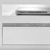 Lomadox Lowboard COGO-61, weiß Hochglanz inkl. LED und Griffmulden in Betonoptik 217x63x42cm Bild 5