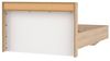 Dmora - Doppelbett Carissa, Struktur des Lagerbetts, Sommier mit Abdeckung, Bettrahmen aus Stoff, 206x150 h97 cm, Eiche und Weiß Bild 5
