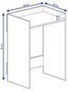 AKKE Waschmaschinenschrank Überbauschrank Waschmaschine Trockner Schrank Wäschetrockner Küche Badezimmer Regal Waschmaschinenregal Waschmaschinenüberbau Badezimmermöbel 66 x 97 x 48 cm Vintage Eiche Bild 3