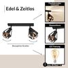EGLO Deckenleuchte Carlton 7 Deckenlampe, stahl, Vintage, Industrial Retro, E27, Lampe, ohne Leuchtmittel, CARLTON 7 - Schwarz, Kupfer - L42 x B16 x H25,5 cm - IP20 Bild 3