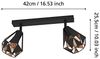 EGLO Deckenleuchte Carlton 7 Deckenlampe, stahl, Vintage, Industrial Retro, E27, Lampe, ohne Leuchtmittel, CARLTON 7 - Schwarz, Kupfer - L42 x B16 x H25,5 cm - IP20 Bild 2