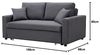 Vente-unique - INIZOR Sofa Stoff Grau - B 101 cm x H 85 cm x L 168 cm Bild 3