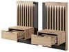 2er-Set Nachtkonsole Nachtschrank Tally 50x39x104cm Artisan Eiche anthrazit Bild 3
