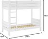 Erst-Holz Etagenbett weiß 90x200 cm, Nischenhöhe 100 cm, mit 2 Rollroste Bild 3
