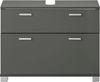 loft24 Waschbeckenunterschrank Rhonda Badschrank Badezimmerschrank MDF Hochglanz Breite 70 cm Bild 3