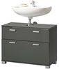 loft24 Waschbeckenunterschrank Rhonda Badschrank Badezimmerschrank MDF Hochglanz Breite 70 cm Bild 5