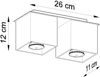 Sollux QUAD moderne Aufbauleuchte eckig weiss 26x10cm 2-flg. GU10 Bild 5