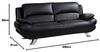 Sofa 3-Sitzer MUSKO - Schwarz Bild 3