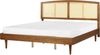 Bett mit LED VARZY 180 x 200 cm LED Rattan Heller Holzfarbton Bild 4