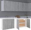 vidaXL Hängeschrank, Wandschrank für Küche, Küchenschrank mit viel Stauraum, Schwebeschrank Schrank Küchenmöbel, Grau Sonoma Holzwerkstoff Bild 4