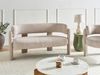 Sofa 2-Sitzer BUREA Chenillegewebe Hellbeige Bild 2
