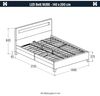HOME DELUXE LED Bett mit Schubladen und Matratze NUBE - 140 x 200 cm Schwarz Bild 2