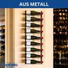 DanDiBo Weinregal Wand Metall Schwarz 240402 Flaschenregal Schmal Wandmontage Wine Rack Weinflaschenhalter Weinhalter Flaschenhalter Bild 5
