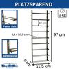 DanDiBo Weinregal Wand Metall Schwarz 240402 Flaschenregal Schmal Wandmontage Wine Rack Weinflaschenhalter Weinhalter Flaschenhalter Bild 2