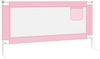 vidaXL Kleinkind Bettschutzgitter Bettgitter Kinderbettgitter Babybettgitter Gitter Kinderbett Babybett Rausfallschutz Rosa 180x25 cm Stoff Bild 4
