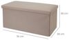 Faltbarer Sitzsack aus MDF und Stoff in Taupe Bild 2