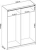 Dmora - Kleiderschrank 2 Türen Nuptse, Kleiderbügel für Schlafzimmer, Mehrzweckgarderobe, 150x65h204 cm, Glänzendes Weiß Bild 2