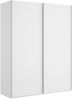 Dmora - Kleiderschrank 2 Türen Nuptse, Kleiderbügel für Schlafzimmer, Mehrzweckgarderobe, 150x65h204 cm, Glänzendes Weiß Bild 3